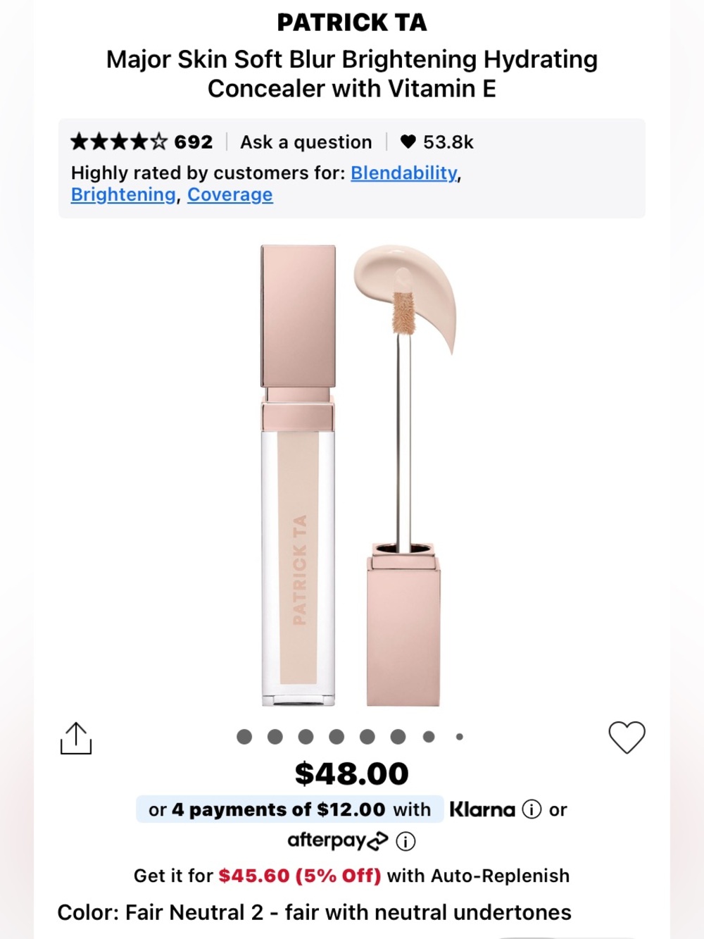 Brand new Patrick Ta concealer shade Fair Neutral 2